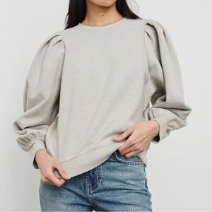 We the Free by Free People Balloon Sleeve - 100% Cotton -size Large - light blue